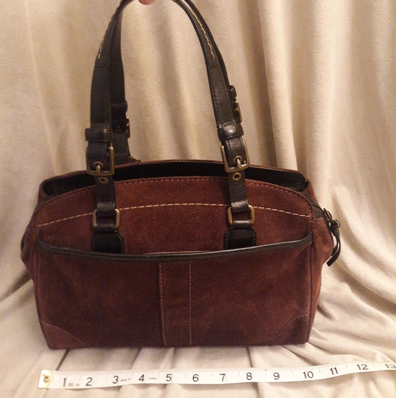 Coach Soho Satchel Purple Plum Suede Purse HO5S-7474 - Picture 3 of 13
